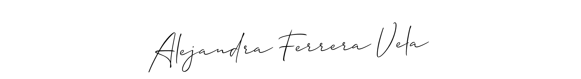 How to make Alejandra Ferrera Vela signature? Allison_Script is a professional autograph style. Create handwritten signature for Alejandra Ferrera Vela name. Alejandra Ferrera Vela signature style 2 images and pictures png