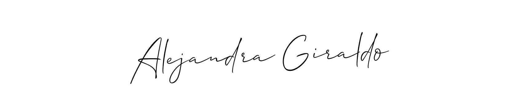 You should practise on your own different ways (Allison_Script) to write your name (Alejandra Giraldo) in signature. don't let someone else do it for you. Alejandra Giraldo signature style 2 images and pictures png