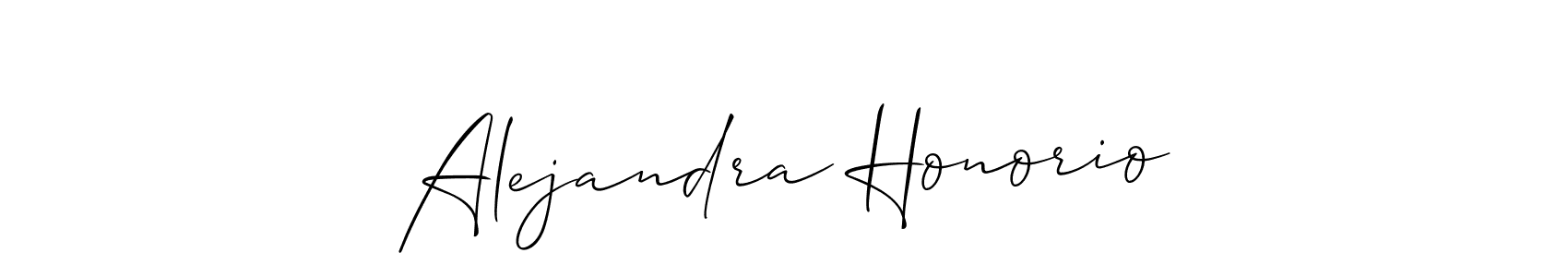 Allison_Script is a professional signature style that is perfect for those who want to add a touch of class to their signature. It is also a great choice for those who want to make their signature more unique. Get Alejandra Honorio name to fancy signature for free. Alejandra Honorio signature style 2 images and pictures png