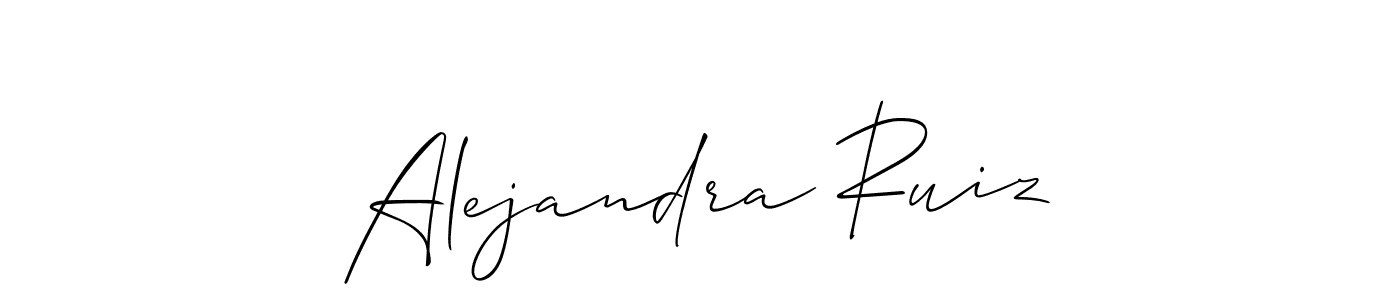 Create a beautiful signature design for name Alejandra Ruiz. With this signature (Allison_Script) fonts, you can make a handwritten signature for free. Alejandra Ruiz signature style 2 images and pictures png
