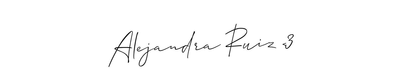 How to Draw Alejandra Ruiz <3 signature style? Allison_Script is a latest design signature styles for name Alejandra Ruiz <3. Alejandra Ruiz <3 signature style 2 images and pictures png