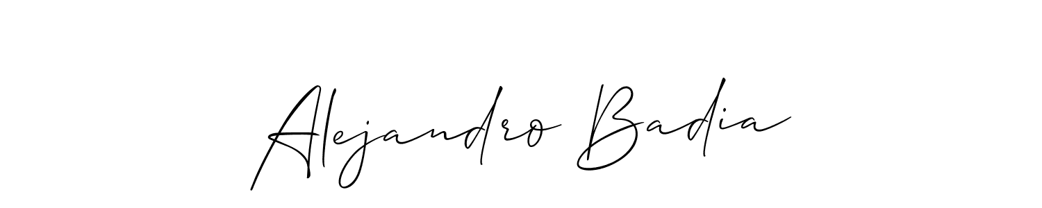 Best and Professional Signature Style for Alejandro Badia. Allison_Script Best Signature Style Collection. Alejandro Badia signature style 2 images and pictures png