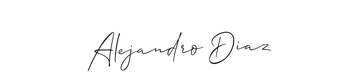 You should practise on your own different ways (Allison_Script) to write your name (Alejandro Diaz) in signature. don't let someone else do it for you. Alejandro Diaz signature style 2 images and pictures png