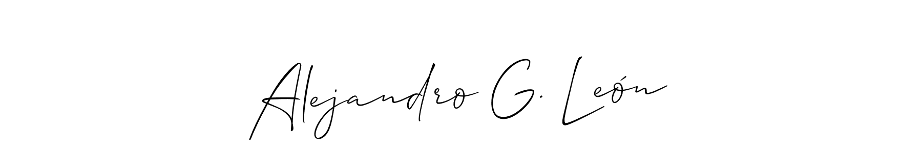 How to Draw Alejandro G. León signature style? Allison_Script is a latest design signature styles for name Alejandro G. León. Alejandro G. León signature style 2 images and pictures png