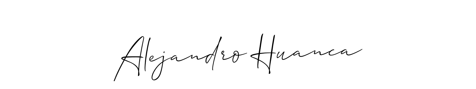 Allison_Script is a professional signature style that is perfect for those who want to add a touch of class to their signature. It is also a great choice for those who want to make their signature more unique. Get Alejandro Huanca name to fancy signature for free. Alejandro Huanca signature style 2 images and pictures png