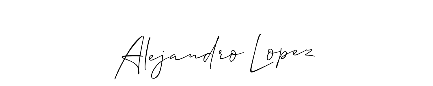 Also You can easily find your signature by using the search form. We will create Alejandro Lopez name handwritten signature images for you free of cost using Allison_Script sign style. Alejandro Lopez signature style 2 images and pictures png