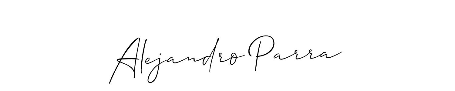 Create a beautiful signature design for name Alejandro Parra. With this signature (Allison_Script) fonts, you can make a handwritten signature for free. Alejandro Parra signature style 2 images and pictures png