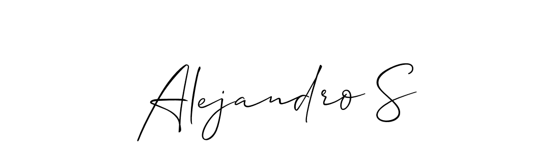 How to make Alejandro S signature? Allison_Script is a professional autograph style. Create handwritten signature for Alejandro S name. Alejandro S signature style 2 images and pictures png