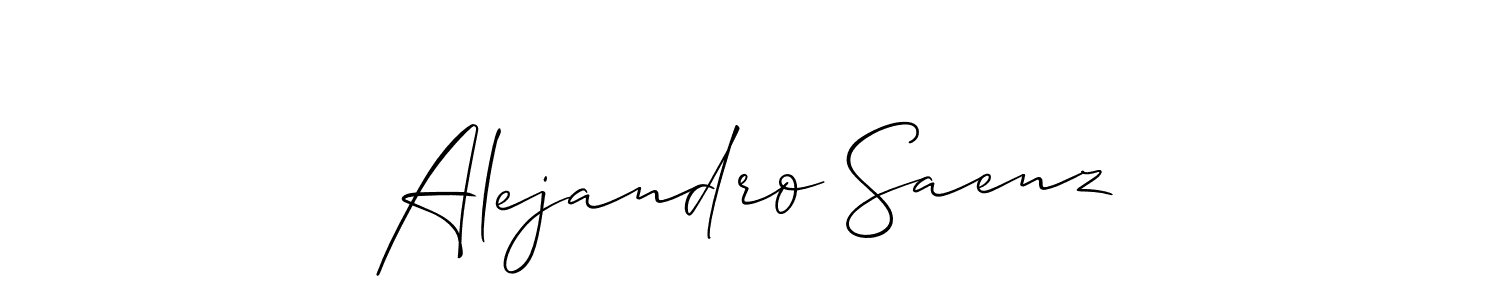 Create a beautiful signature design for name Alejandro Saenz. With this signature (Allison_Script) fonts, you can make a handwritten signature for free. Alejandro Saenz signature style 2 images and pictures png