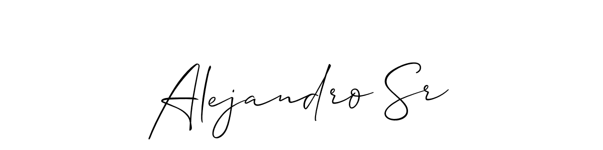 Also we have Alejandro Sr name is the best signature style. Create professional handwritten signature collection using Allison_Script autograph style. Alejandro Sr signature style 2 images and pictures png