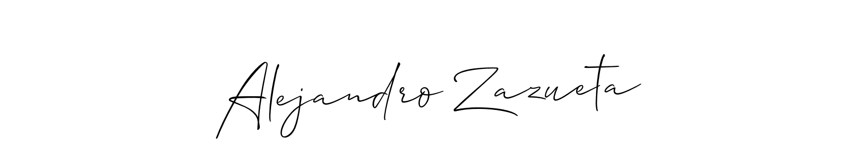 Make a beautiful signature design for name Alejandro Zazueta. With this signature (Allison_Script) style, you can create a handwritten signature for free. Alejandro Zazueta signature style 2 images and pictures png