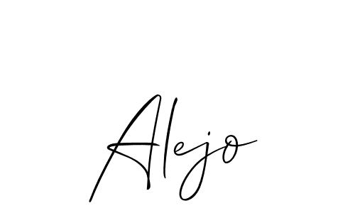 Use a signature maker to create a handwritten signature online. With this signature software, you can design (Allison_Script) your own signature for name Alejo. Alejo signature style 2 images and pictures png