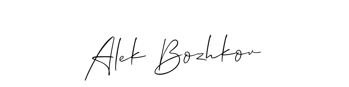 This is the best signature style for the Alek Bozhkov name. Also you like these signature font (Allison_Script). Mix name signature. Alek Bozhkov signature style 2 images and pictures png