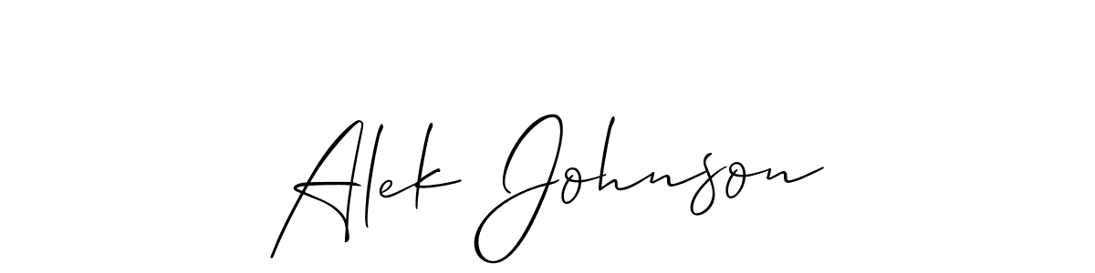 Allison_Script is a professional signature style that is perfect for those who want to add a touch of class to their signature. It is also a great choice for those who want to make their signature more unique. Get Alek Johnson name to fancy signature for free. Alek Johnson signature style 2 images and pictures png