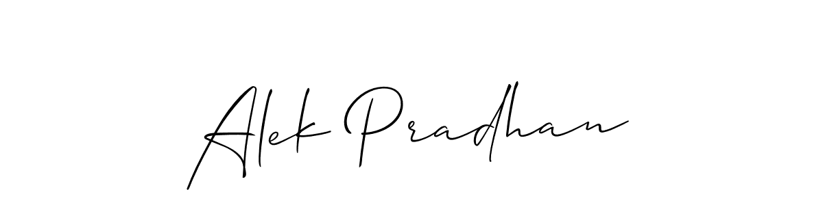 How to Draw Alek Pradhan signature style? Allison_Script is a latest design signature styles for name Alek Pradhan. Alek Pradhan signature style 2 images and pictures png