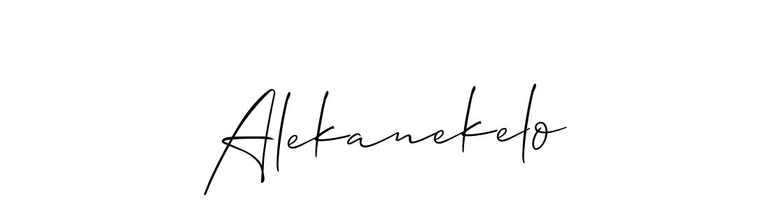 if you are searching for the best signature style for your name Alekanekelo. so please give up your signature search. here we have designed multiple signature styles  using Allison_Script. Alekanekelo signature style 2 images and pictures png