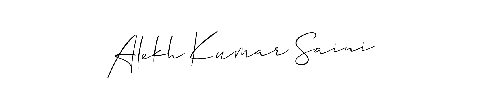 Use a signature maker to create a handwritten signature online. With this signature software, you can design (Allison_Script) your own signature for name Alekh Kumar Saini. Alekh Kumar Saini signature style 2 images and pictures png