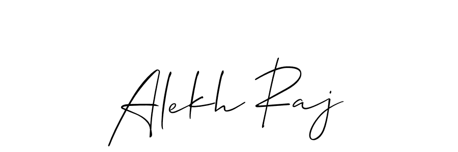 Design your own signature with our free online signature maker. With this signature software, you can create a handwritten (Allison_Script) signature for name Alekh Raj. Alekh Raj signature style 2 images and pictures png