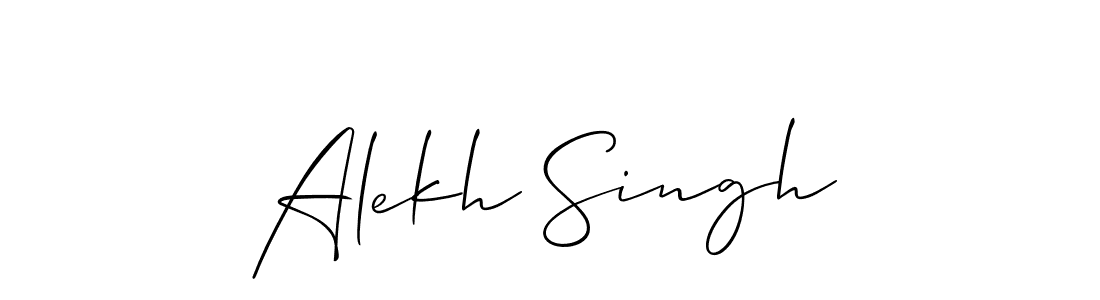 The best way (Allison_Script) to make a short signature is to pick only two or three words in your name. The name Alekh Singh include a total of six letters. For converting this name. Alekh Singh signature style 2 images and pictures png