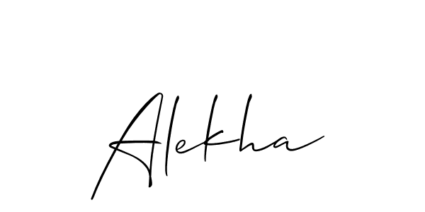 Best and Professional Signature Style for Alekha. Allison_Script Best Signature Style Collection. Alekha signature style 2 images and pictures png