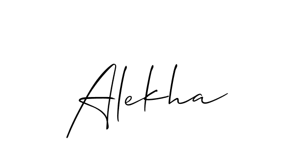 Create a beautiful signature design for name Alekha. With this signature (Allison_Script) fonts, you can make a handwritten signature for free. Alekha signature style 2 images and pictures png