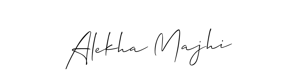 Create a beautiful signature design for name Alekha Majhi. With this signature (Allison_Script) fonts, you can make a handwritten signature for free. Alekha Majhi signature style 2 images and pictures png