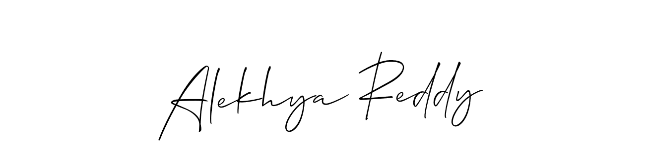 Also You can easily find your signature by using the search form. We will create Alekhya Reddy name handwritten signature images for you free of cost using Allison_Script sign style. Alekhya Reddy signature style 2 images and pictures png
