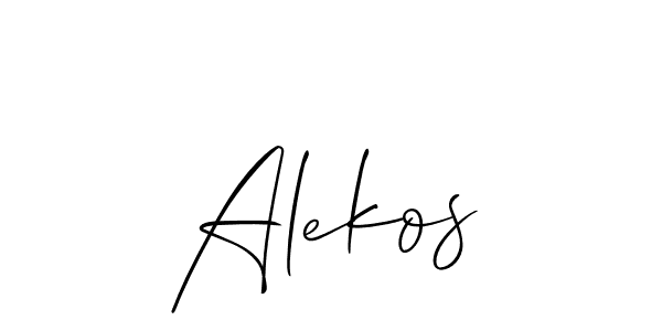 Also we have Alekos name is the best signature style. Create professional handwritten signature collection using Allison_Script autograph style. Alekos signature style 2 images and pictures png