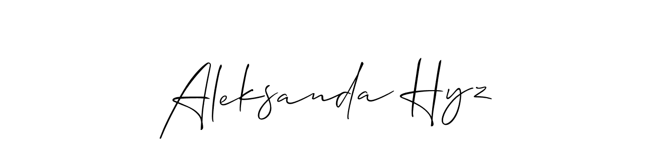 if you are searching for the best signature style for your name Aleksanda Hyz. so please give up your signature search. here we have designed multiple signature styles  using Allison_Script. Aleksanda Hyz signature style 2 images and pictures png