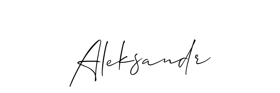 Also we have Aleksandr name is the best signature style. Create professional handwritten signature collection using Allison_Script autograph style. Aleksandr signature style 2 images and pictures png