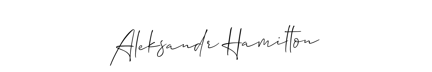 Make a beautiful signature design for name Aleksandr Hamilton. With this signature (Allison_Script) style, you can create a handwritten signature for free. Aleksandr Hamilton signature style 2 images and pictures png