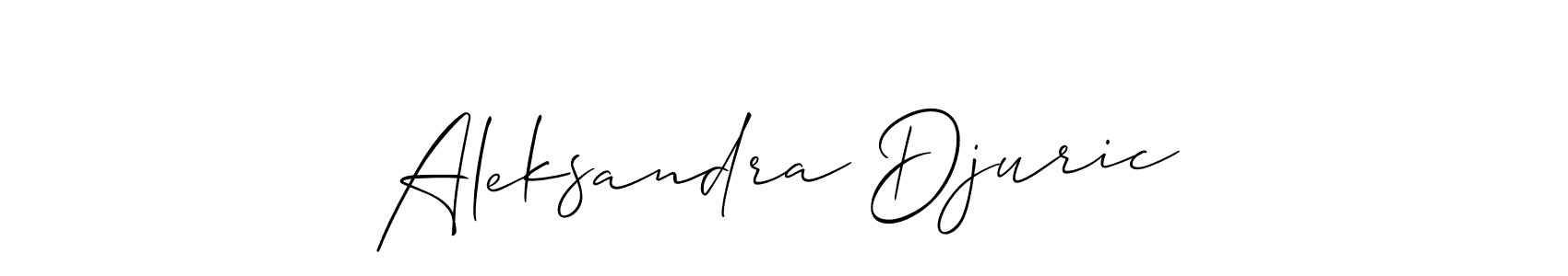 Design your own signature with our free online signature maker. With this signature software, you can create a handwritten (Allison_Script) signature for name Aleksandra Djuric. Aleksandra Djuric signature style 2 images and pictures png