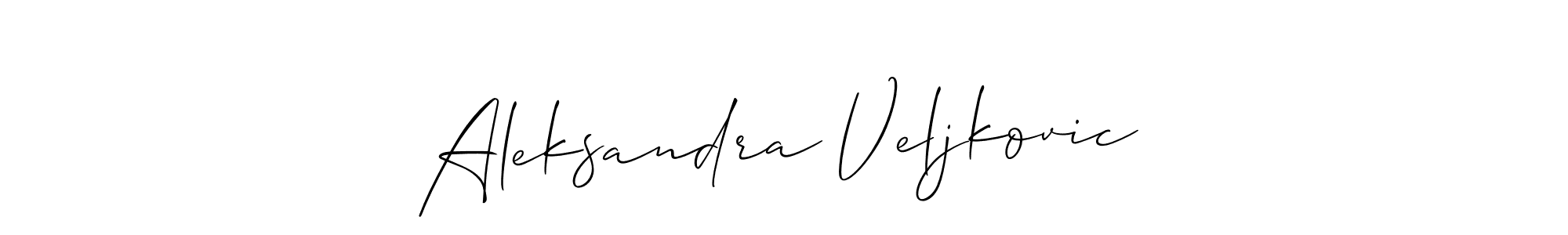 Also You can easily find your signature by using the search form. We will create Aleksandra Veljkovic name handwritten signature images for you free of cost using Allison_Script sign style. Aleksandra Veljkovic signature style 2 images and pictures png