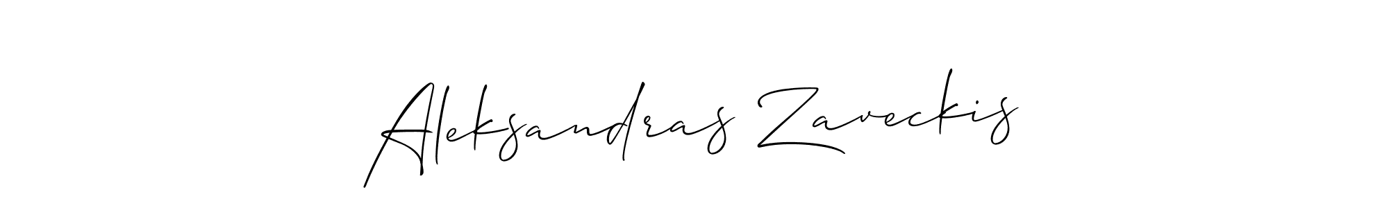 Make a beautiful signature design for name Aleksandras Zaveckis. With this signature (Allison_Script) style, you can create a handwritten signature for free. Aleksandras Zaveckis signature style 2 images and pictures png