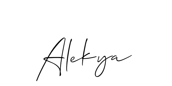 Create a beautiful signature design for name Alekya. With this signature (Allison_Script) fonts, you can make a handwritten signature for free. Alekya signature style 2 images and pictures png