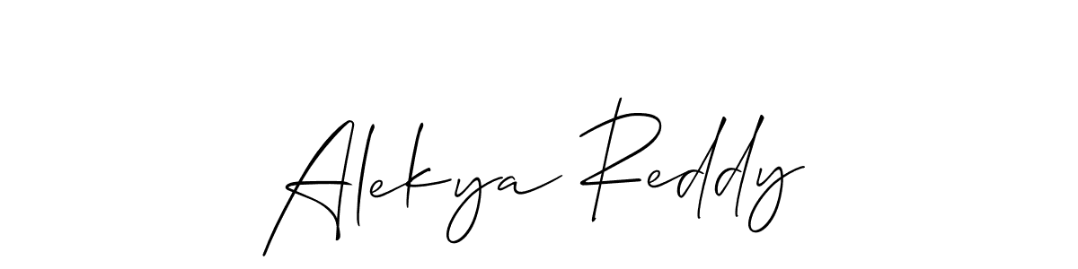 Design your own signature with our free online signature maker. With this signature software, you can create a handwritten (Allison_Script) signature for name Alekya Reddy. Alekya Reddy signature style 2 images and pictures png