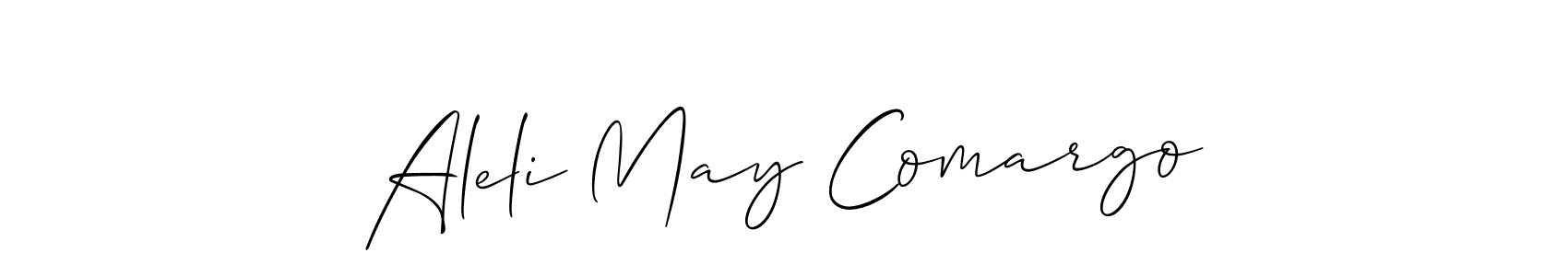It looks lik you need a new signature style for name Aleli May Comargo. Design unique handwritten (Allison_Script) signature with our free signature maker in just a few clicks. Aleli May Comargo signature style 2 images and pictures png