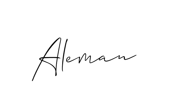 The best way (Allison_Script) to make a short signature is to pick only two or three words in your name. The name Aleman include a total of six letters. For converting this name. Aleman signature style 2 images and pictures png
