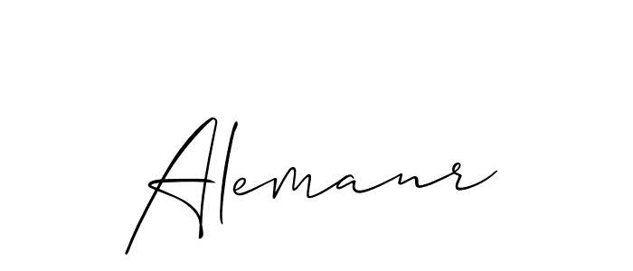 It looks lik you need a new signature style for name Alemanr. Design unique handwritten (Allison_Script) signature with our free signature maker in just a few clicks. Alemanr signature style 2 images and pictures png