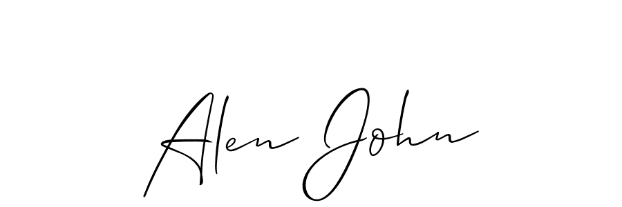 How to Draw Alen John signature style? Allison_Script is a latest design signature styles for name Alen John. Alen John signature style 2 images and pictures png