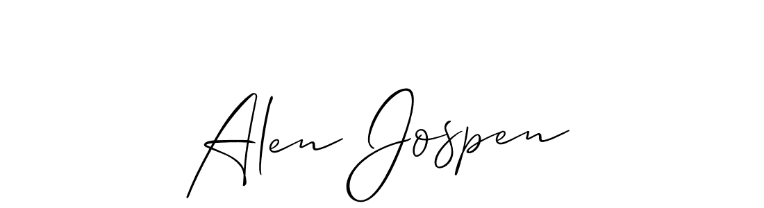 This is the best signature style for the Alen Jospen name. Also you like these signature font (Allison_Script). Mix name signature. Alen Jospen signature style 2 images and pictures png