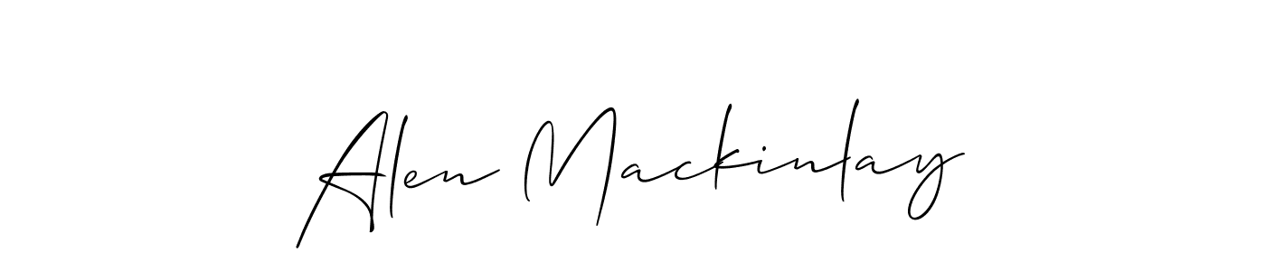 Alen Mackinlay stylish signature style. Best Handwritten Sign (Allison_Script) for my name. Handwritten Signature Collection Ideas for my name Alen Mackinlay. Alen Mackinlay signature style 2 images and pictures png