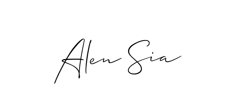 Design your own signature with our free online signature maker. With this signature software, you can create a handwritten (Allison_Script) signature for name Alen Sia. Alen Sia signature style 2 images and pictures png