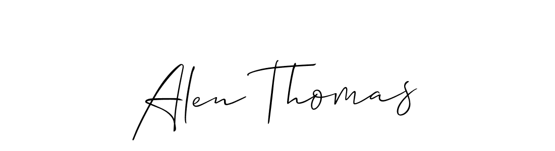 Also we have Alen Thomas name is the best signature style. Create professional handwritten signature collection using Allison_Script autograph style. Alen Thomas signature style 2 images and pictures png