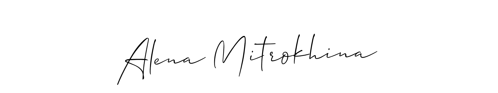 How to make Alena Mitrokhina signature? Allison_Script is a professional autograph style. Create handwritten signature for Alena Mitrokhina name. Alena Mitrokhina signature style 2 images and pictures png