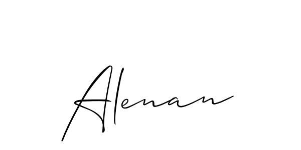 You can use this online signature creator to create a handwritten signature for the name Alenan. This is the best online autograph maker. Alenan signature style 2 images and pictures png