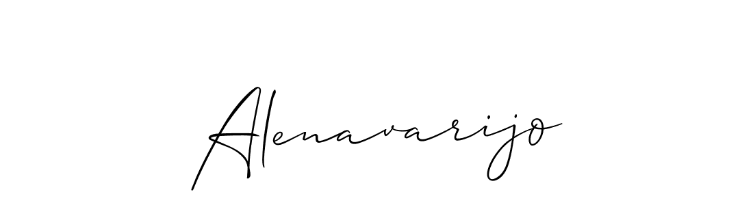 Design your own signature with our free online signature maker. With this signature software, you can create a handwritten (Allison_Script) signature for name Alenavarijo. Alenavarijo signature style 2 images and pictures png