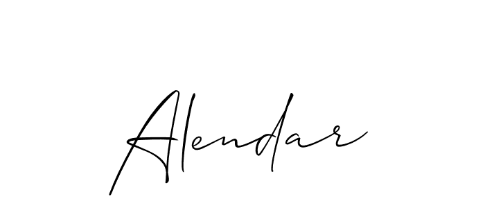 How to make Alendar name signature. Use Allison_Script style for creating short signs online. This is the latest handwritten sign. Alendar signature style 2 images and pictures png