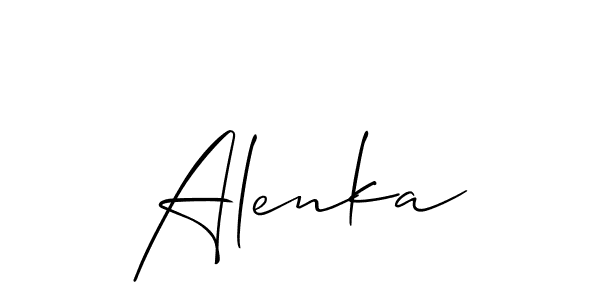 How to make Alenka name signature. Use Allison_Script style for creating short signs online. This is the latest handwritten sign. Alenka signature style 2 images and pictures png