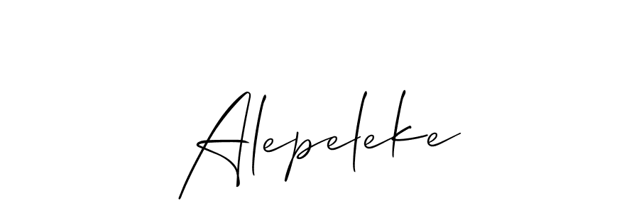 It looks lik you need a new signature style for name Alepeleke. Design unique handwritten (Allison_Script) signature with our free signature maker in just a few clicks. Alepeleke signature style 2 images and pictures png